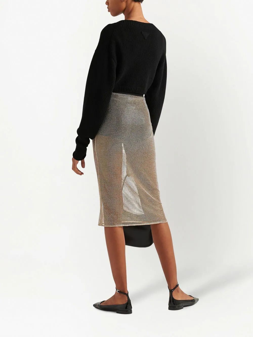 Prada embellished-mesh midi skirt - Image 3