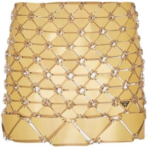 Prada maxi-sequin chainmail mini skirt