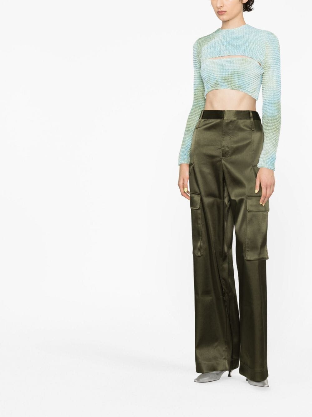 Off-White Double tie-dye cut-out top - Image 2