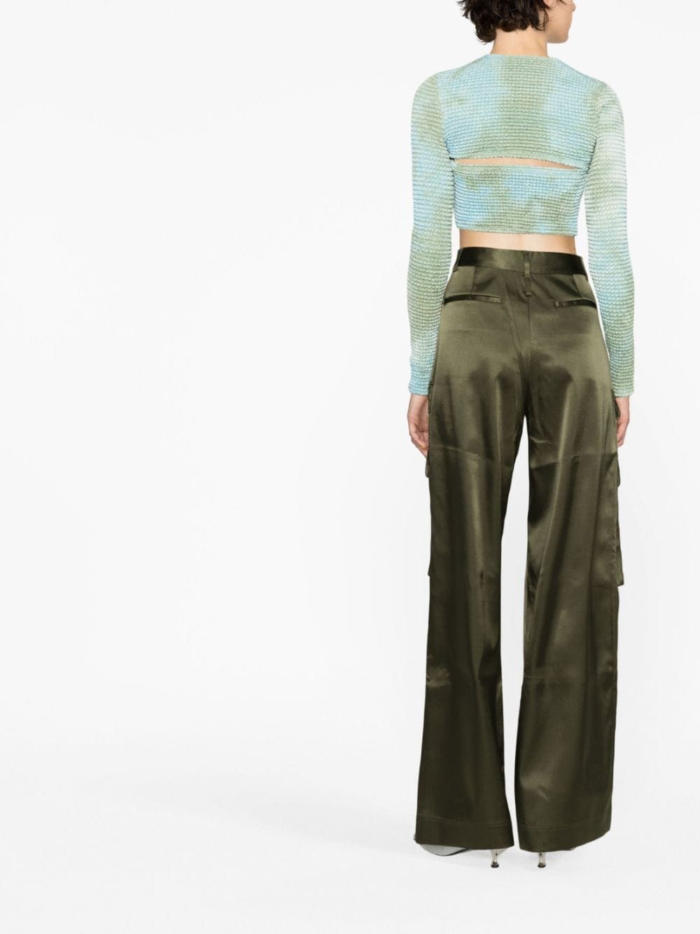 Off-White Double tie-dye cut-out top - Image 3