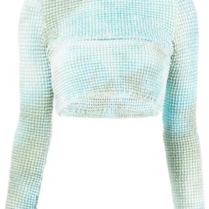 Off-White Double tie-dye cut-out top