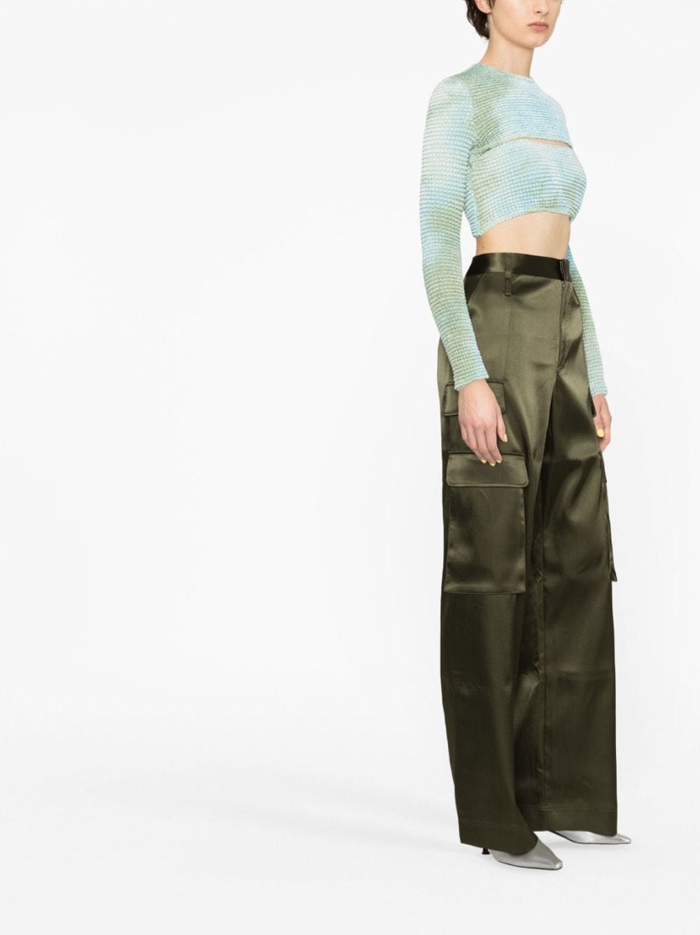 Off-White Double tie-dye cut-out top - Image 4