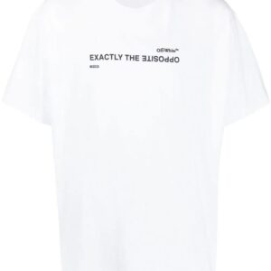Off-White  Spiral Opp slogan-print cotton T-shirt