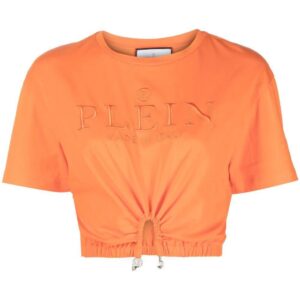 Philipp Plein  embroidered-logo cropped T-shirt