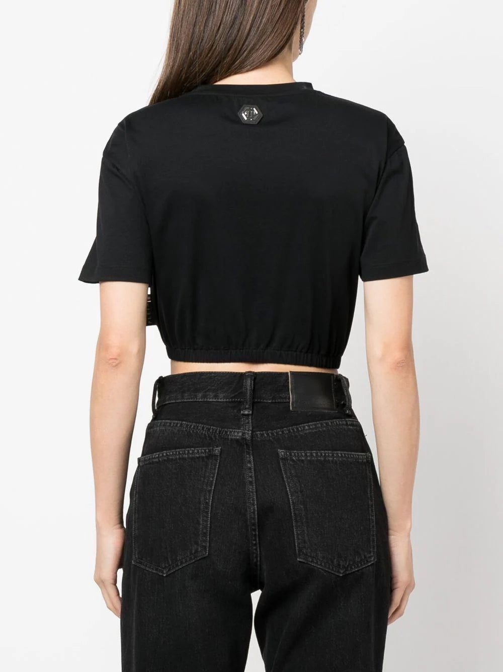Philipp Plein embroidered-logo cropped T-shirt - Image 4