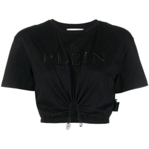 Philipp Plein  embroidered-logo cropped T-shirt