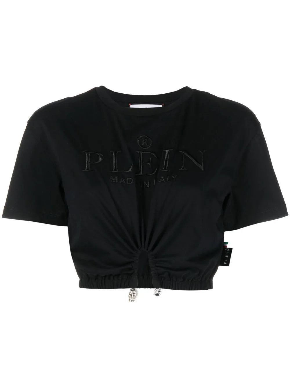 Philipp Plein embroidered-logo cropped T-shirt