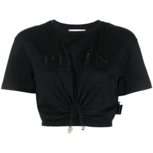 Philipp Plein  embroidered-logo cropped T-shirt