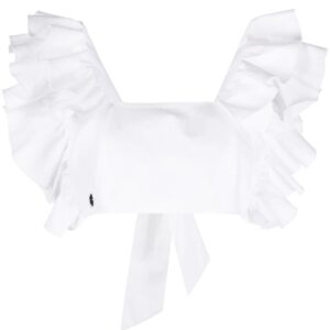 Philipp Plein  cropped ruffle-trimmed top