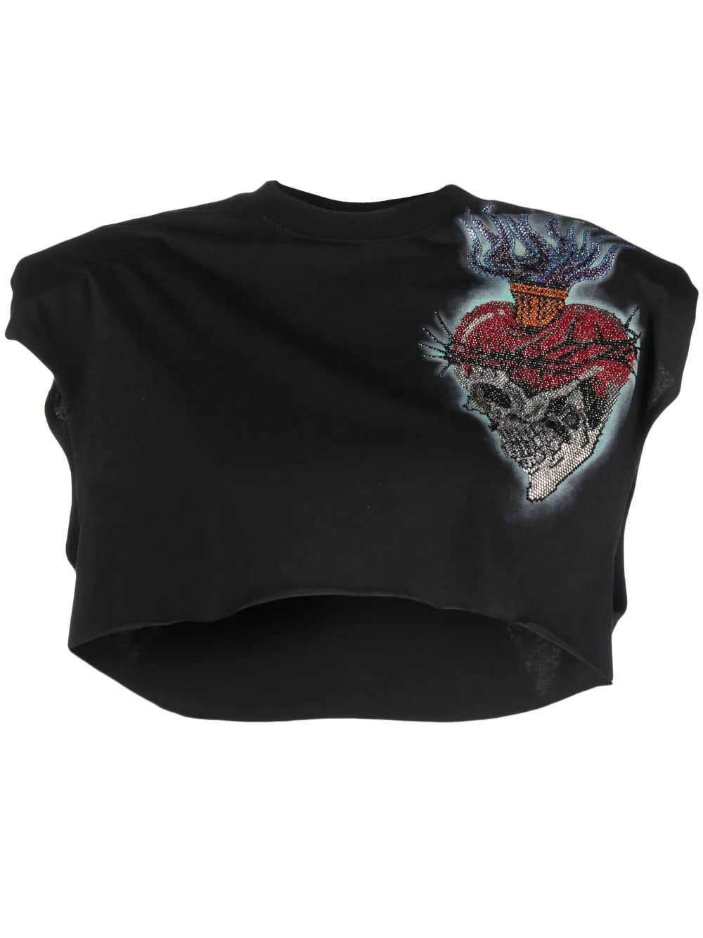Philipp Plein Love Tattoo cropped T-shirt