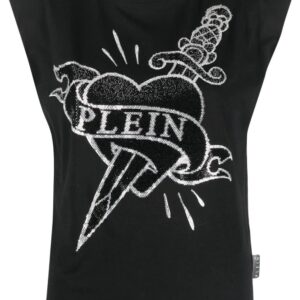 Philipp Plein  crystal-embellished logo tank top