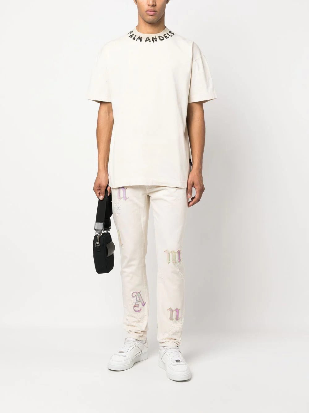 Palm Angels logo-print cotton T-shirt - Image 2