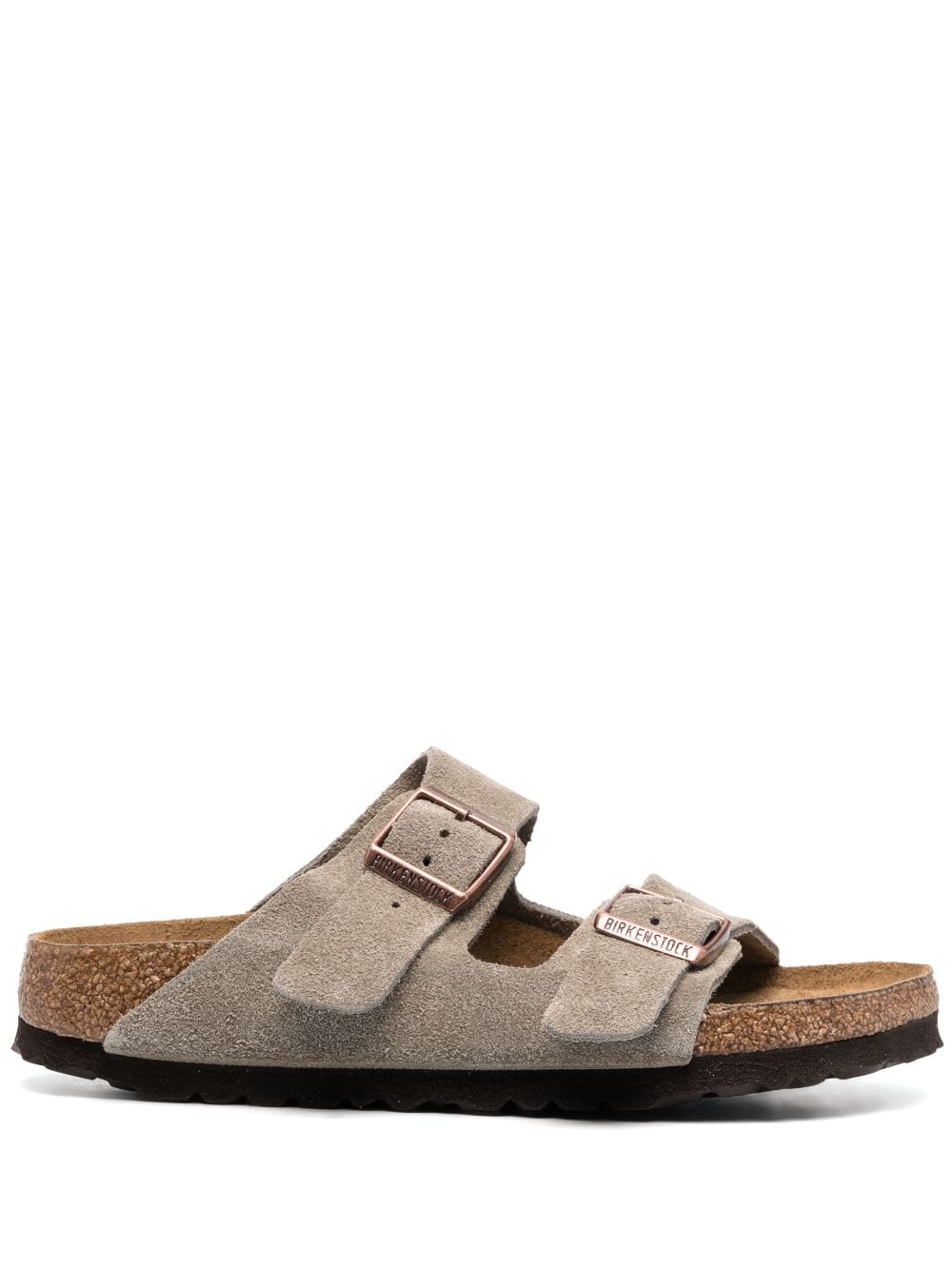 Birkenstock buckle-fastening suede slides