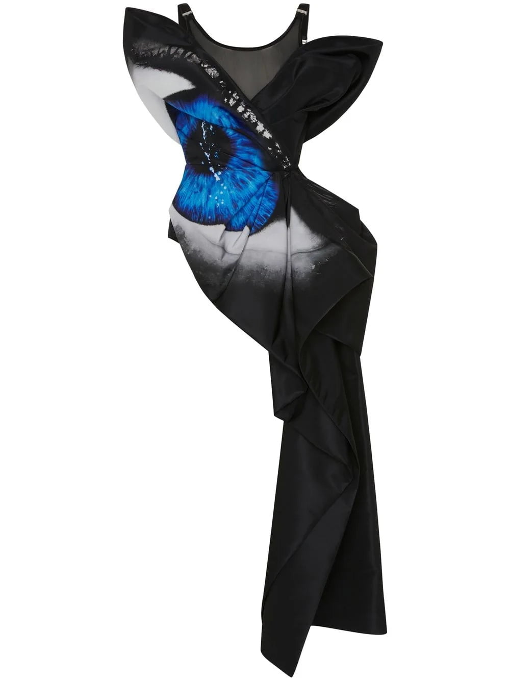 Alexander McQueen graphic-print side train top