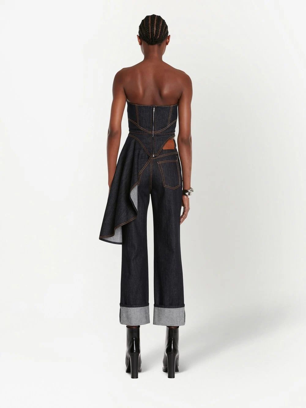 Alexander McQueen asymmetric denim shirt - Image 4