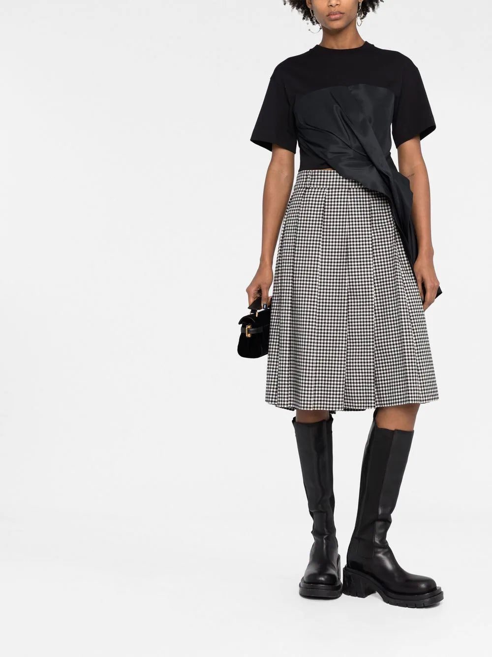 Alexander McQueen ruched-detail asymmetric T-shirt - Image 2