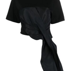 Alexander McQueen  ruched-detail asymmetric T-shirt