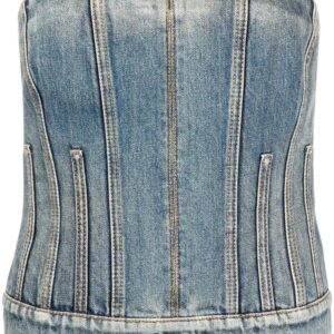Alexander McQueen strapless denim top