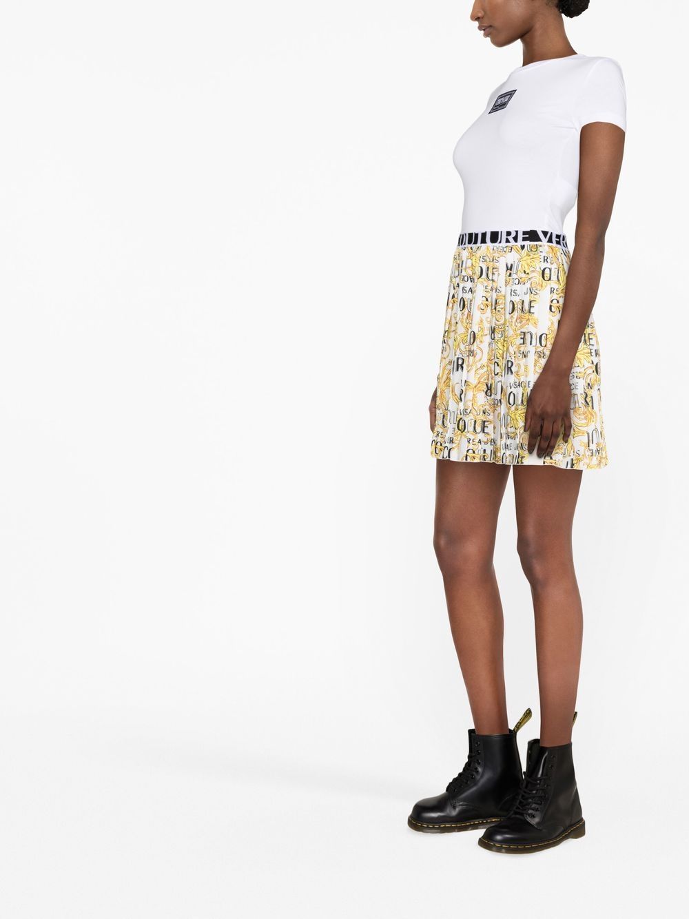 Versace Jeans Couture baroque-print pleated skirt - Image 3