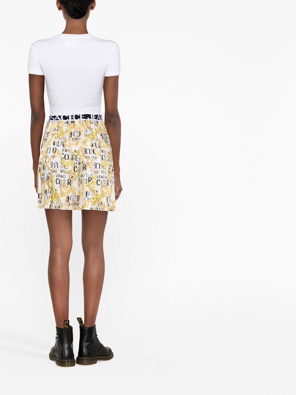 Versace Jeans Couture baroque-print pleated skirt - Image 4