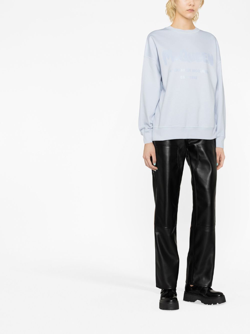 Alexander McQueen logo-print cotton sweatshirt - Image 2