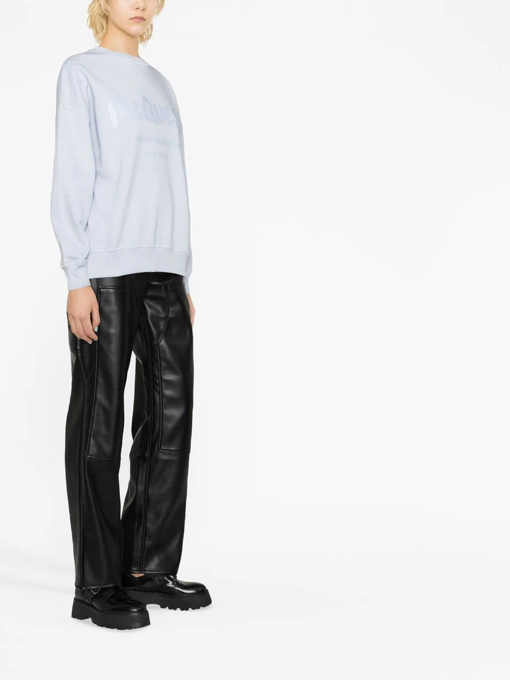 Alexander McQueen logo-print cotton sweatshirt - Image 3