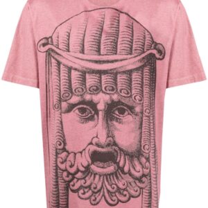 Versace  Mask-print cotton jersey T-shirt