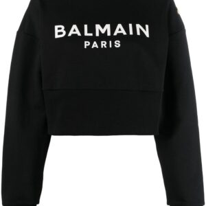 Balmain logo-print cotton sweatshirt