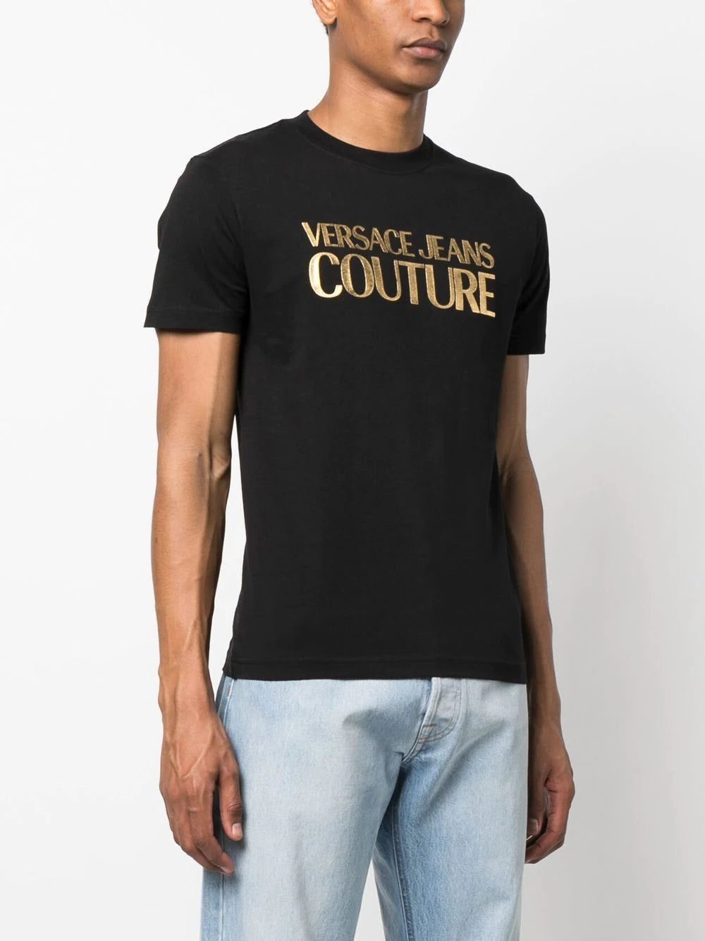 Versace Jeans Couture foil logo-print cotton T-shirt - Image 2