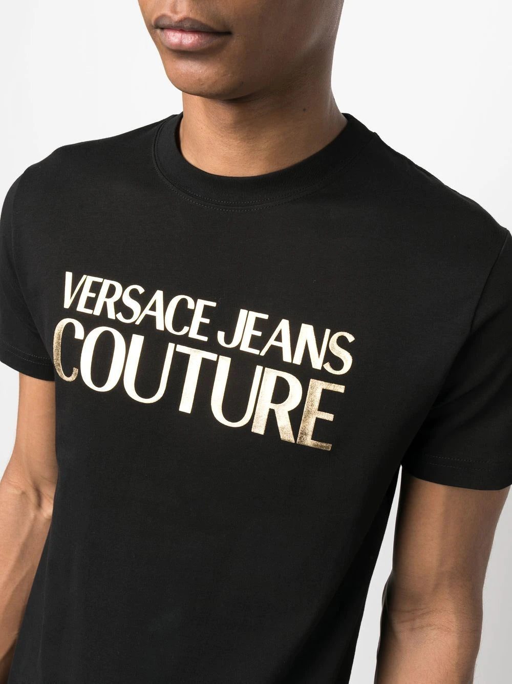 Versace Jeans Couture foil logo-print cotton T-shirt - Image 4