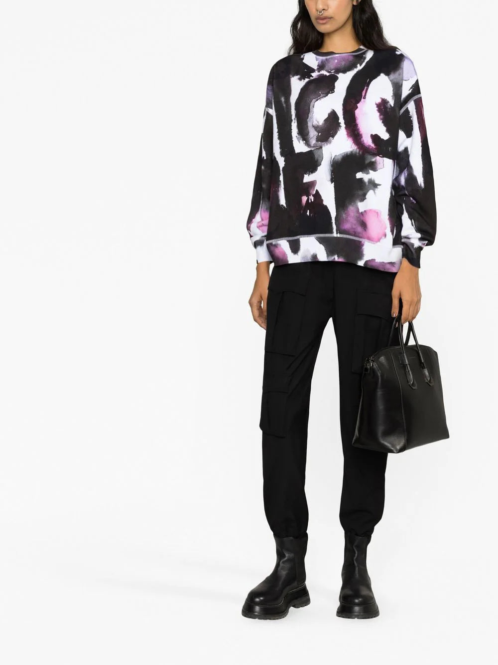 Alexander McQueen logo-print crew neck sweatshirt - Image 2