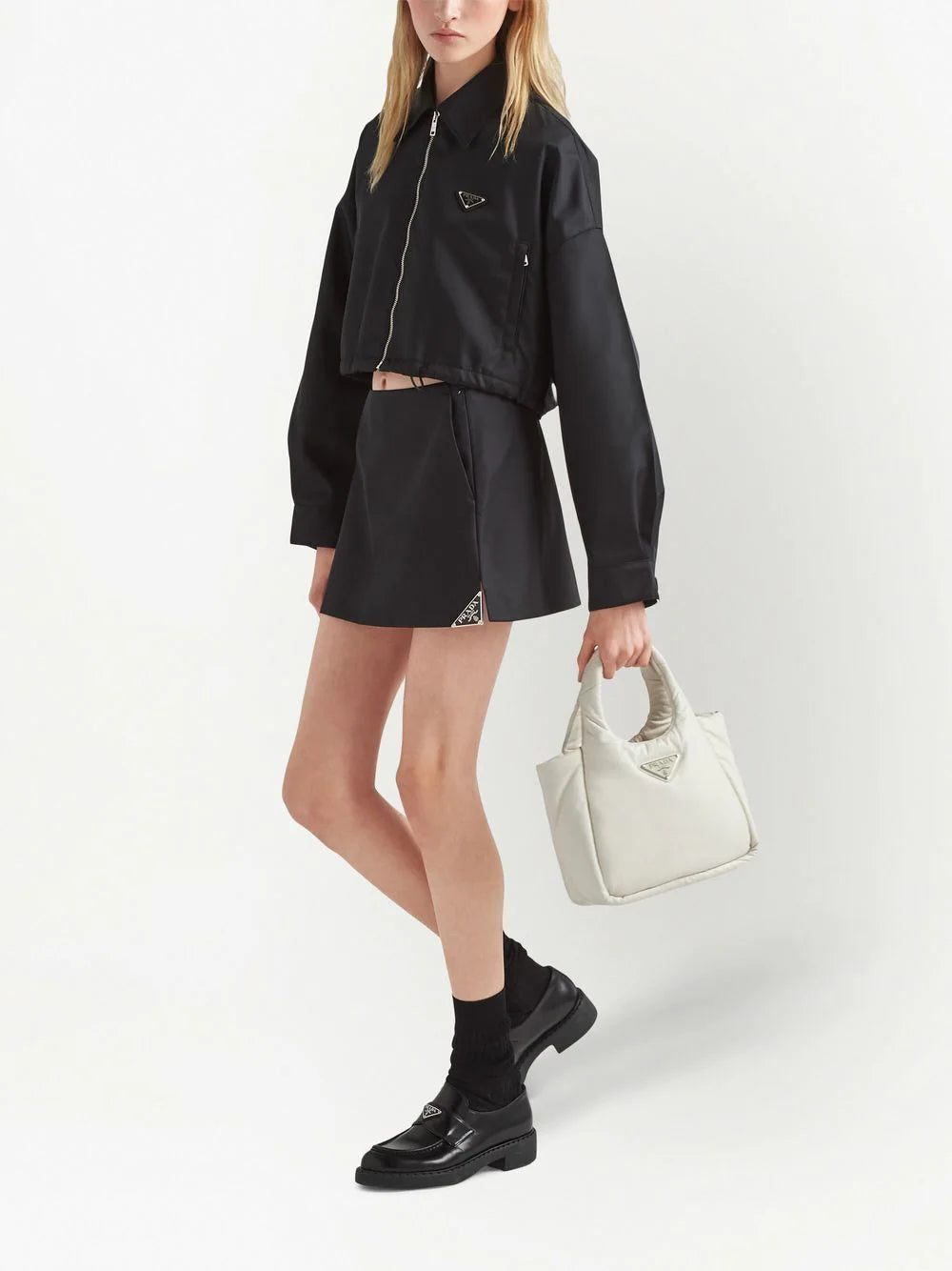 Prada triangle-logo mini skirt - Image 2