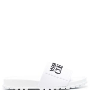 Versace Jeans Couture embossed-logo slides