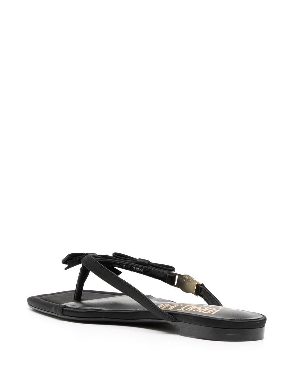 Versace Jeans Couture satin square-toe flip flops - Image 3