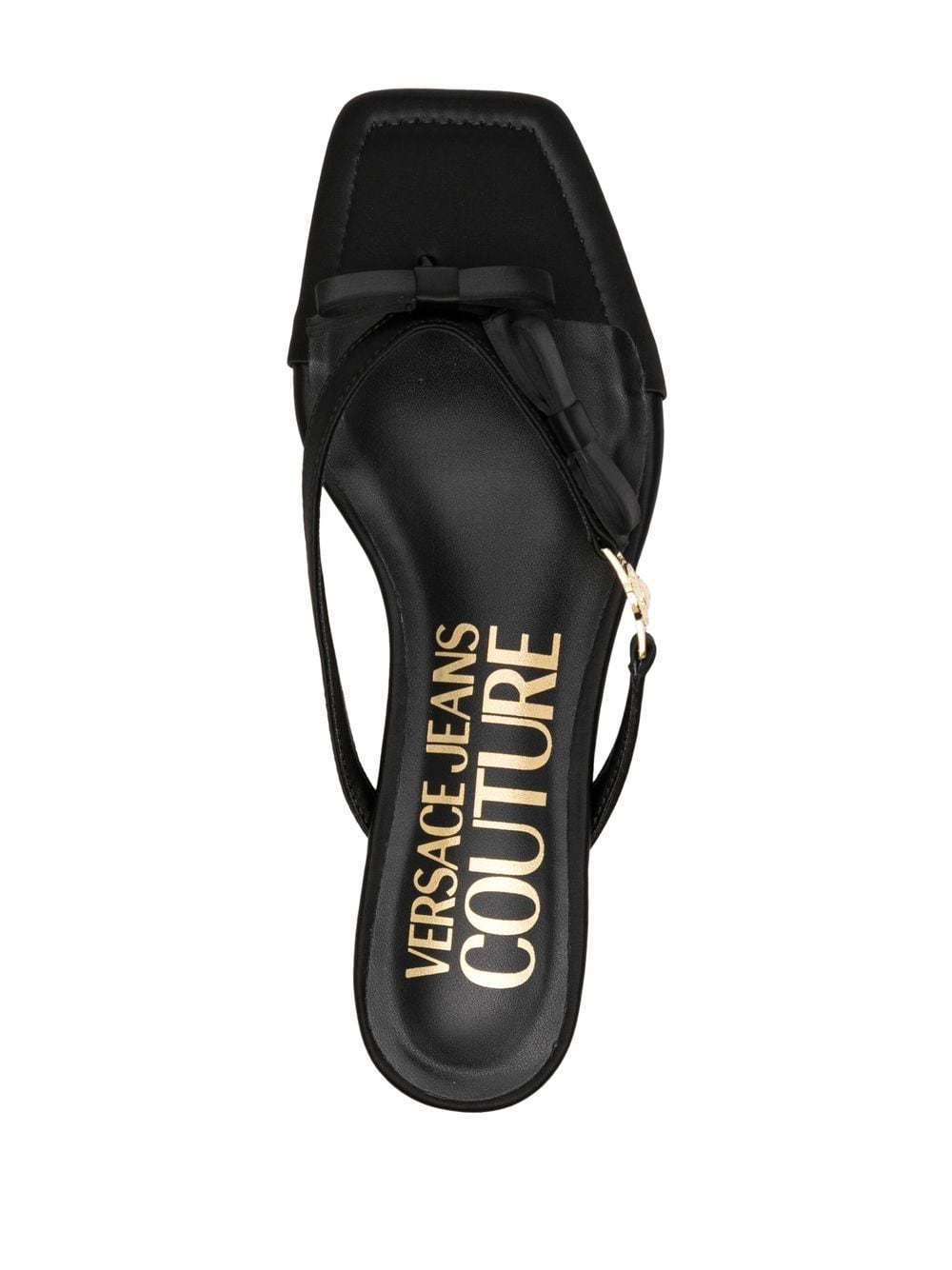 Versace Jeans Couture satin square-toe flip flops - Image 4