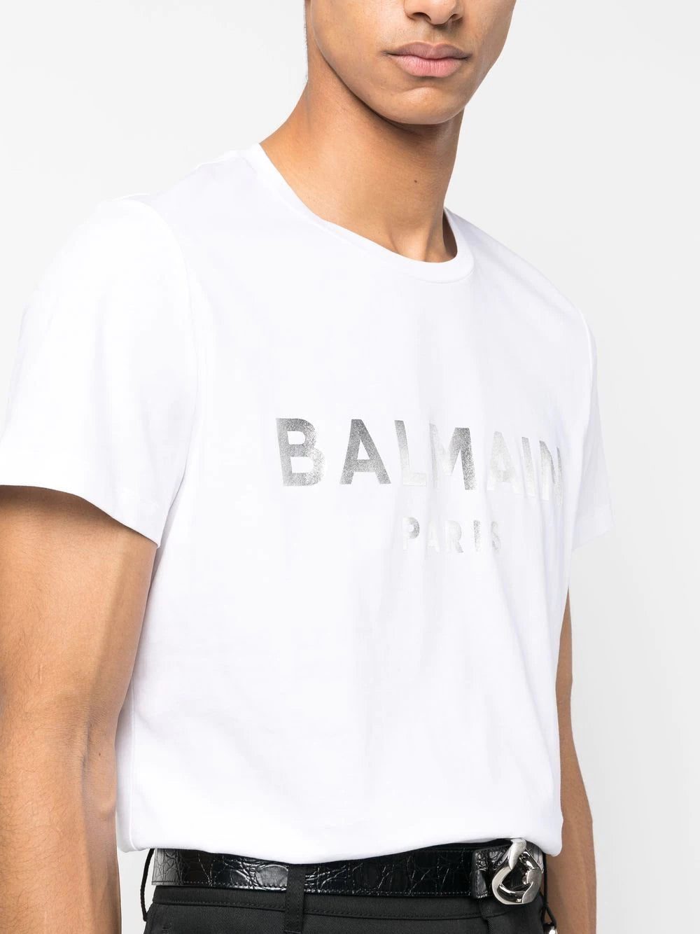 Balmain logo-print detail T-shirt - Image 4