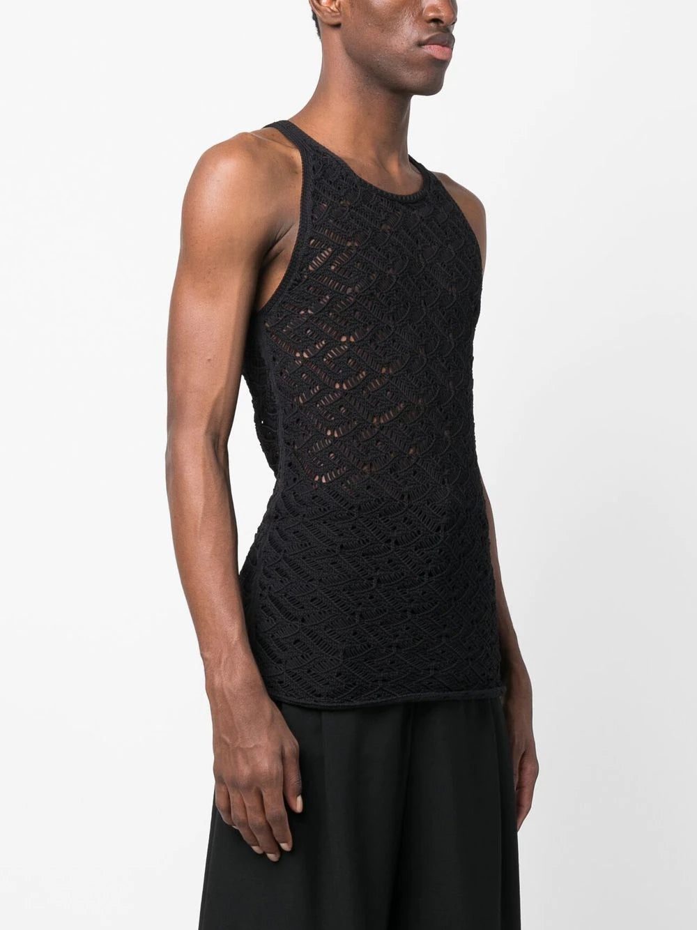 Versace perforated monogram-pattern tank top - Image 2
