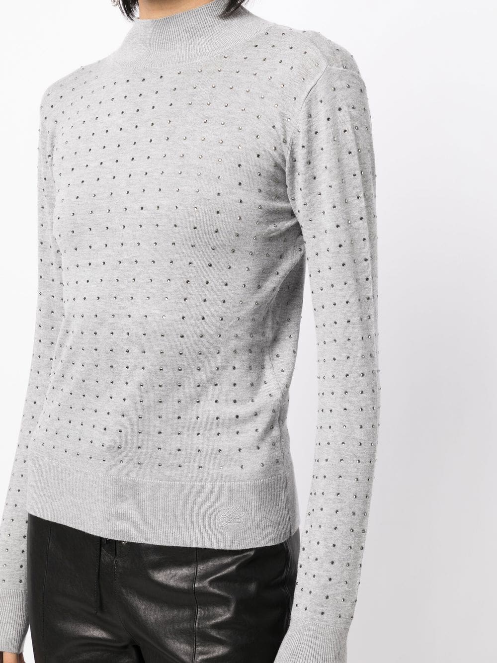 Karl Lagerfeld rhinestone open-back jumper - Image 5