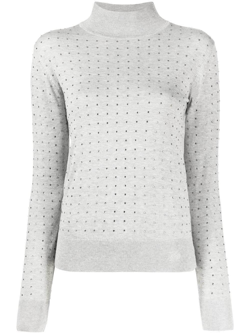 Karl Lagerfeld rhinestone open-back jumper