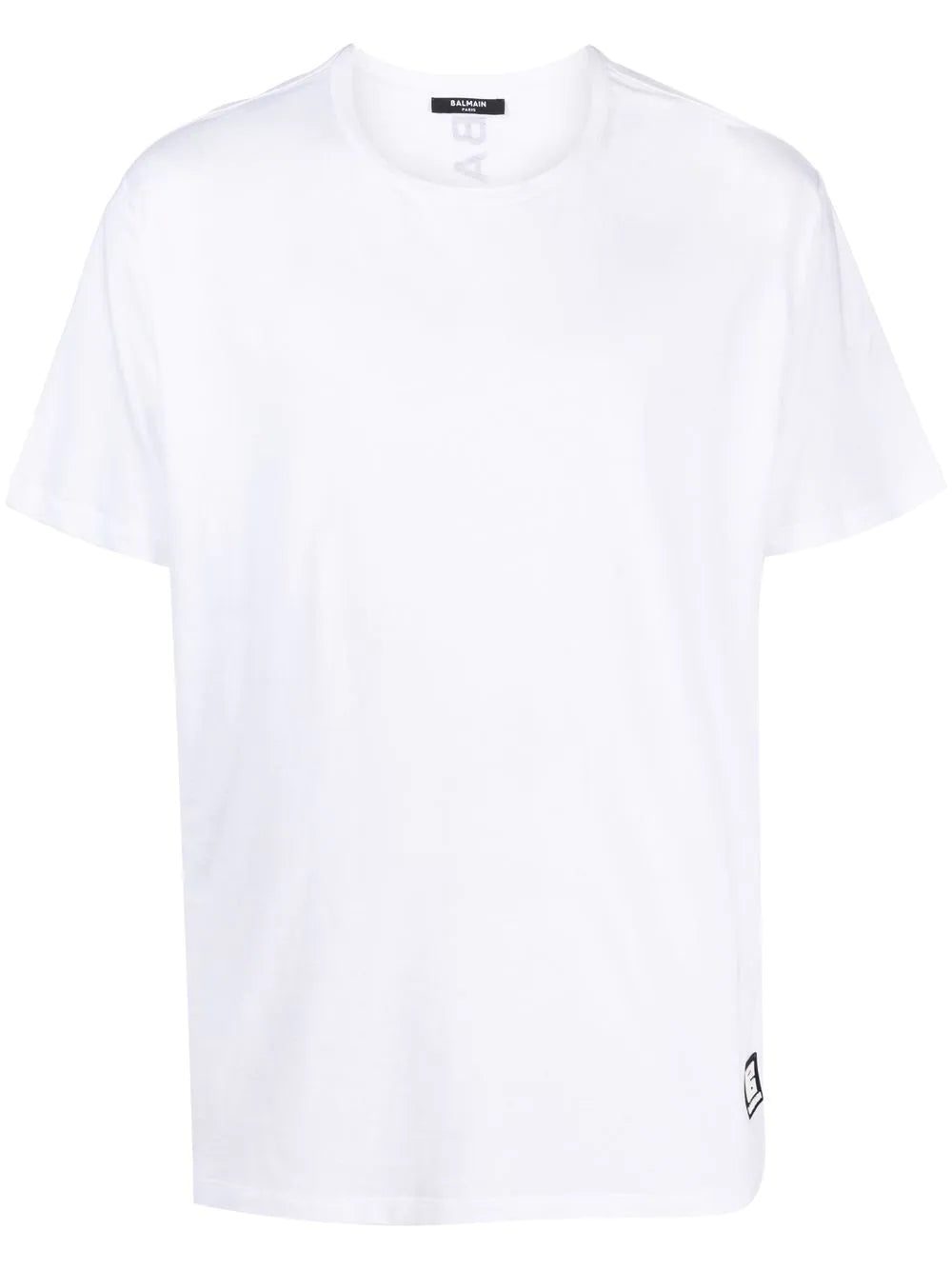 Balmain logo-patch crew-neck T-shirt