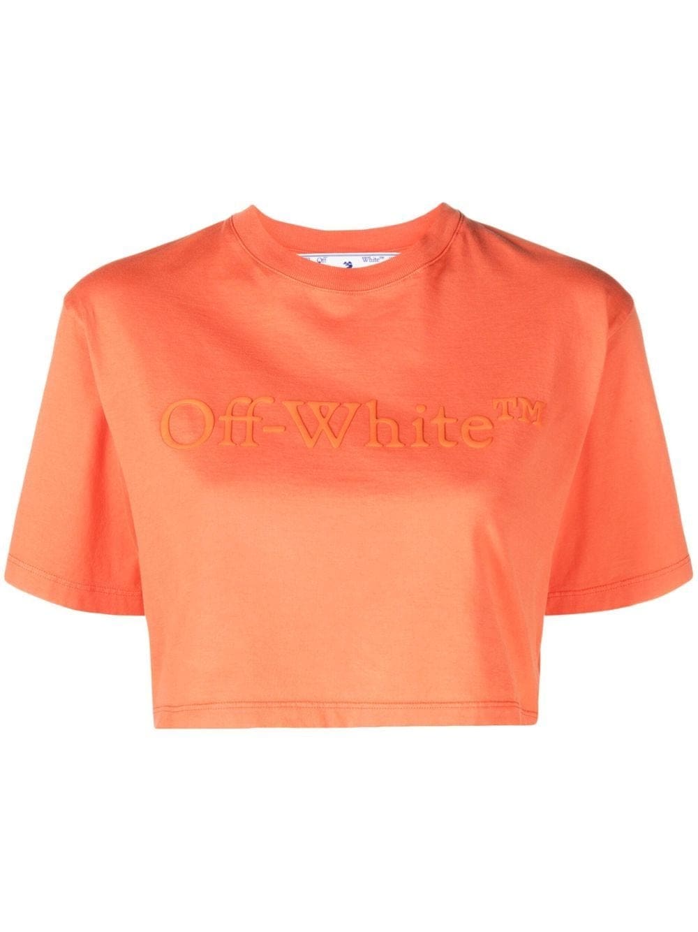 Off-White logo-print cropped T-shirt