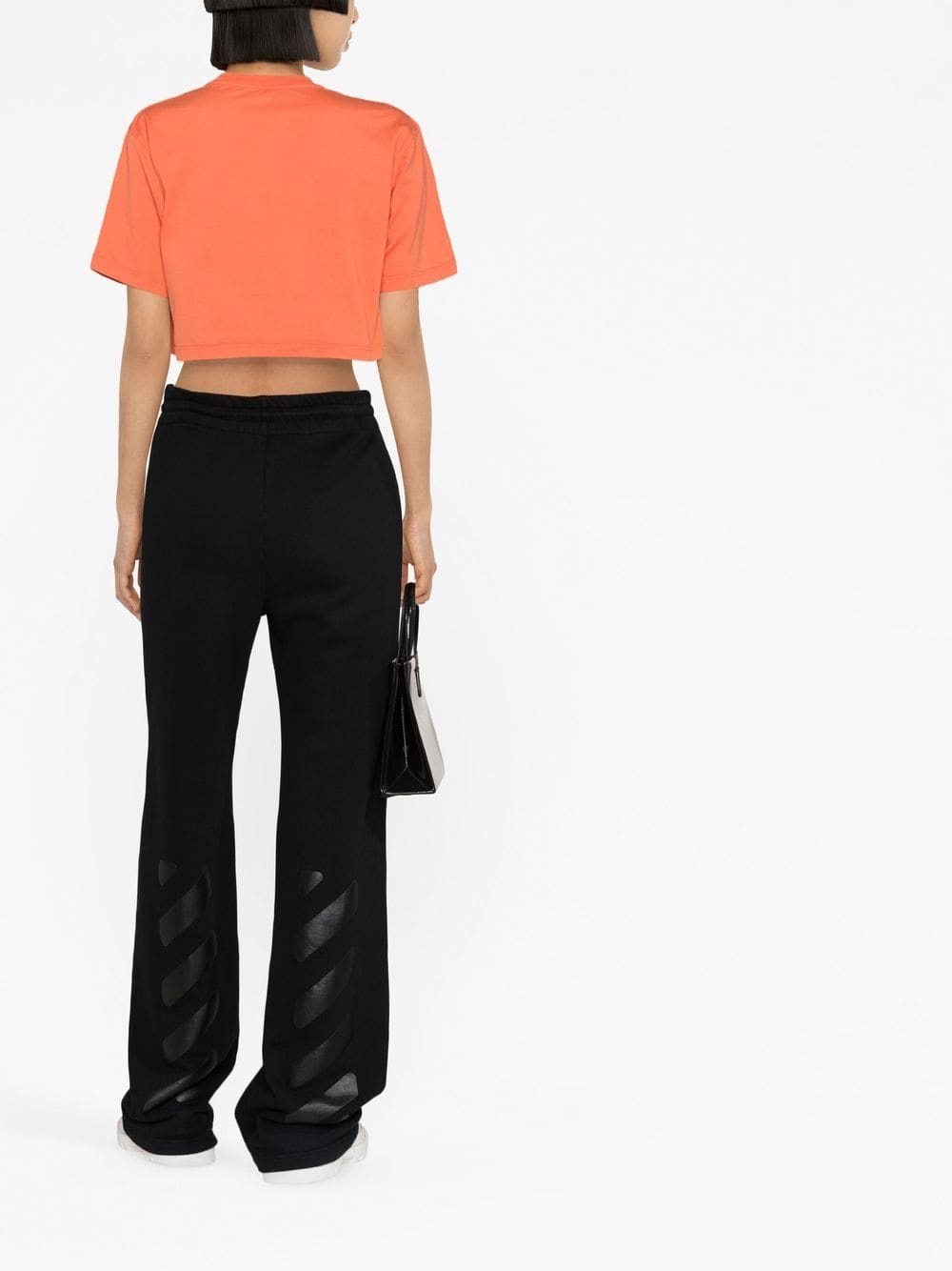 Off-White logo-print cropped T-shirt - Image 4