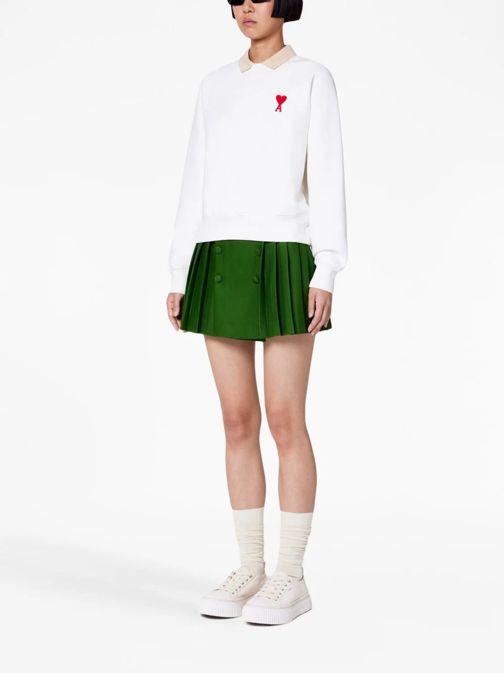 AMI Paris Ami de Coeur crew neck sweatshirt - Image 2