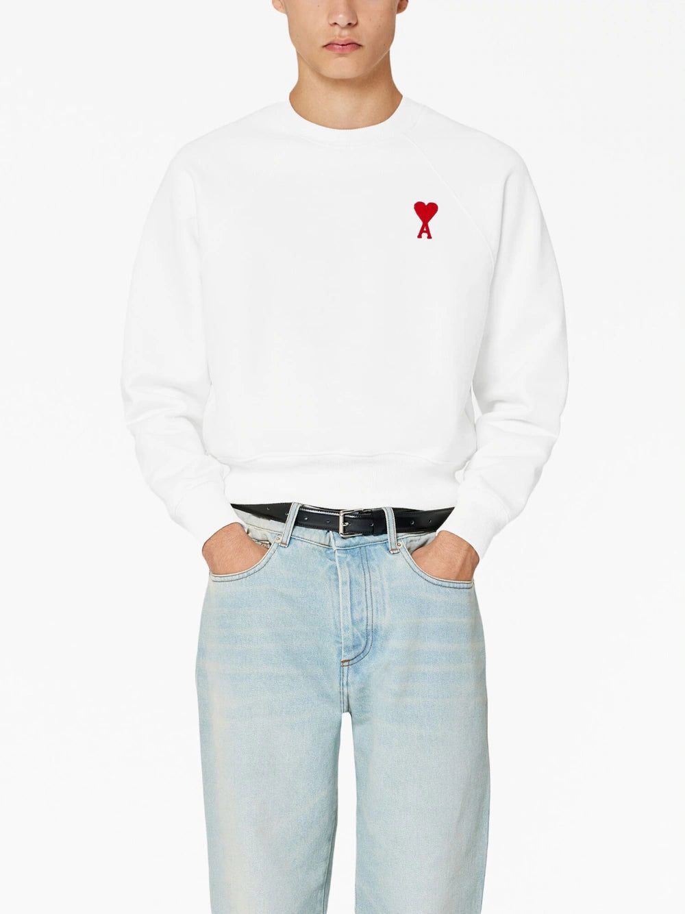 AMI Paris Ami de Coeur crew neck sweatshirt - Image 4
