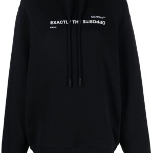 Off-White slogan-print drawstring hoodie
