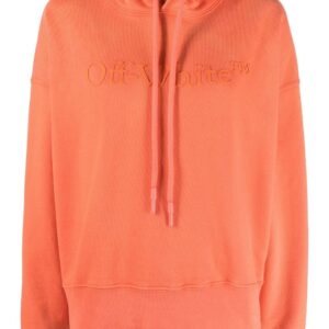 Off-White logo-embossed drawstring hoodie