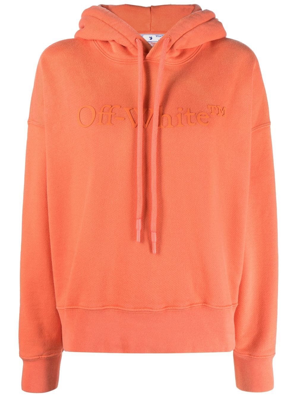 Off-White logo-embossed drawstring hoodie