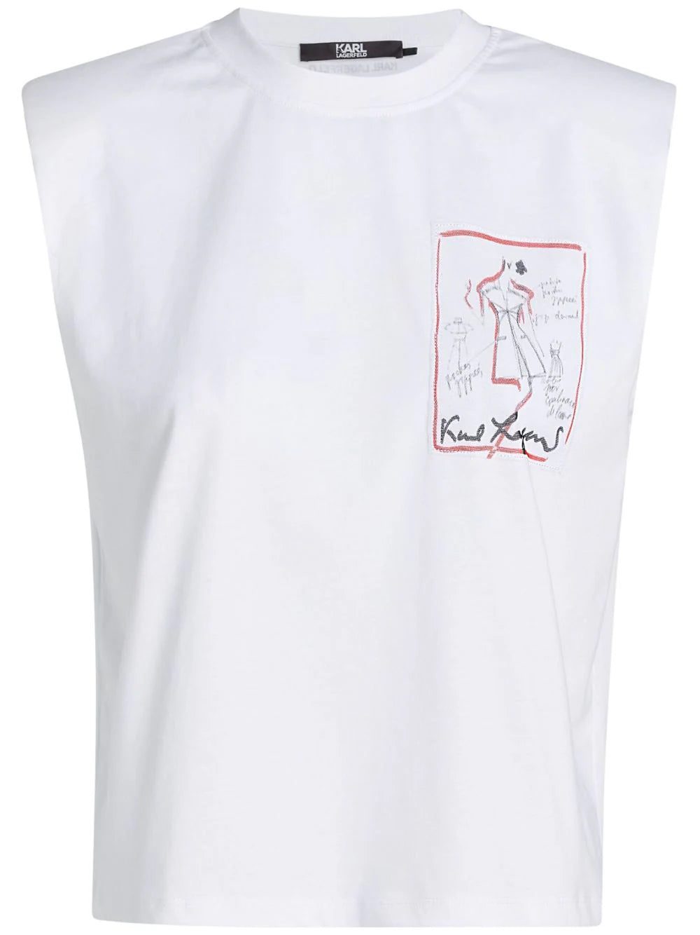 Karl Lagerfeld Karl Series padded-shoulder tank top