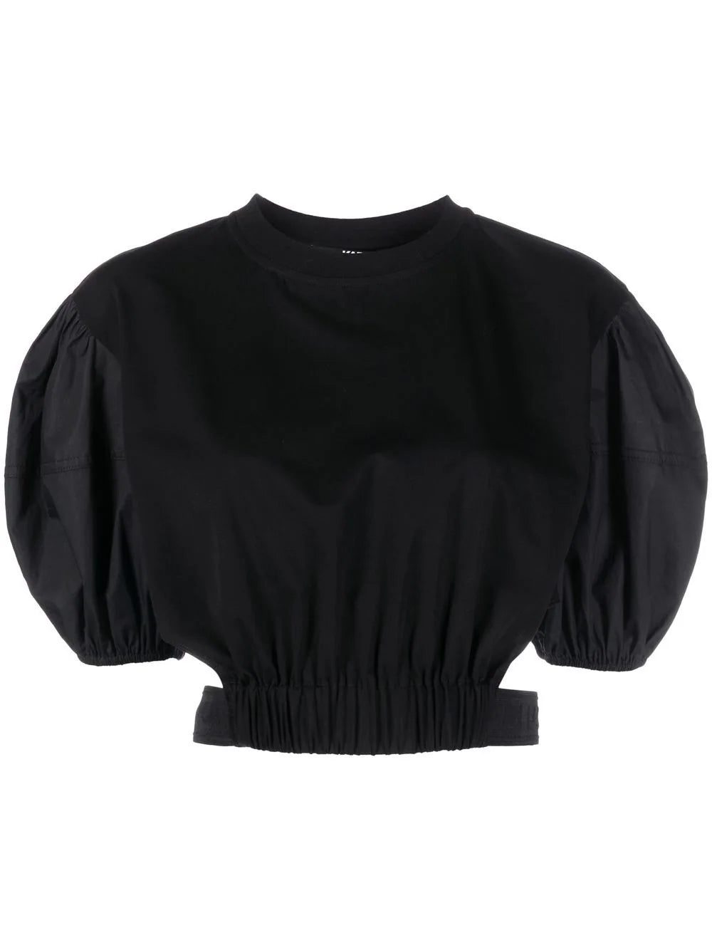 Karl Lagerfeld puff-sleeve cropped blouse