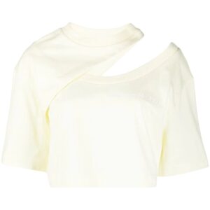 Alexander McQueen  embroidered-logo cropped T-shirt